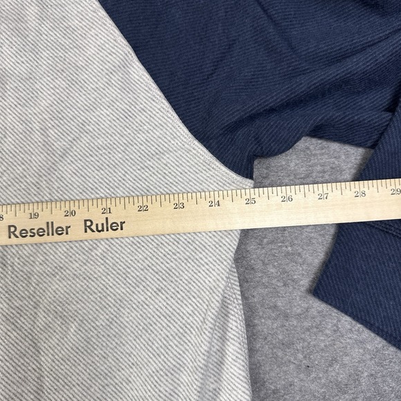 Faherty Sweater Mens XXL Gray Blue Organic Cotton Sweatshirt Knit Pullover - Picture 13 of 15